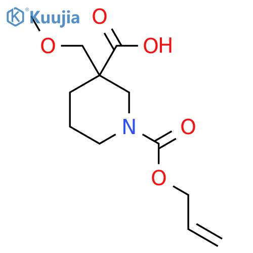 3-(methoxymethyl)-1-(prop-2-en-1-yloxy)carbonylpiperidine-3-carboxylic acid structure