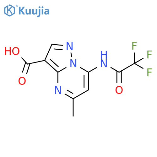 5-methyl-7-(2,2,2-trifluoroacetamido)pyrazolo1,5-apyrimidine-3-carboxylic acid structure