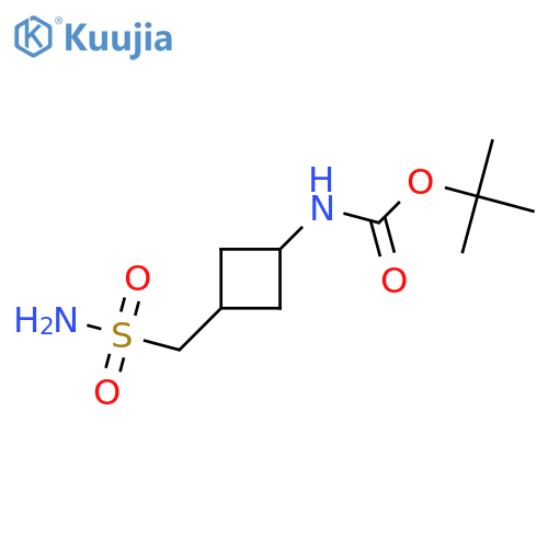 tert-butyl N-3-(sulfamoylmethyl)cyclobutylcarbamate structure