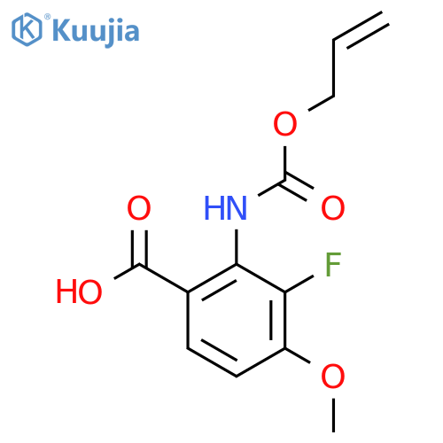 3-fluoro-4-methoxy-2-{(prop-2-en-1-yloxy)carbonylamino}benzoic acid structure