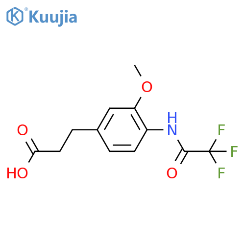 3-3-methoxy-4-(2,2,2-trifluoroacetamido)phenylpropanoic acid structure