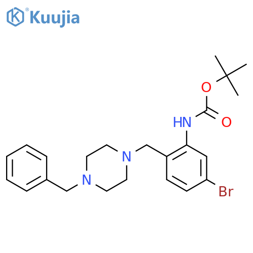 tert-butyl N-{2-(4-benzylpiperazin-1-yl)methyl-5-bromophenyl}carbamate structure