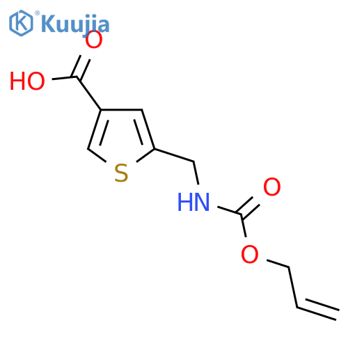 5-({(prop-2-en-1-yloxy)carbonylamino}methyl)thiophene-3-carboxylic acid structure