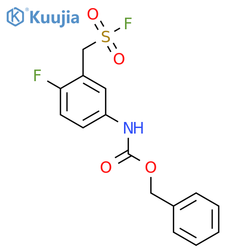 benzyl N-{4-fluoro-3-(fluorosulfonyl)methylphenyl}carbamate structure