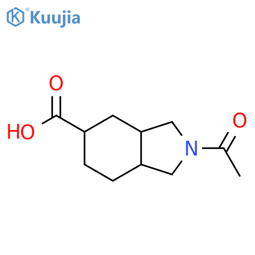 2-acetyl-octahydro-1H-isoindole-5-carboxylic acid structure