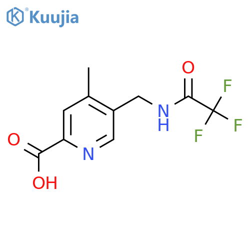 4-methyl-5-(2,2,2-trifluoroacetamido)methylpyridine-2-carboxylic acid structure