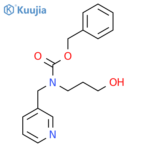 benzyl N-(3-hydroxypropyl)-N-(pyridin-3-yl)methylcarbamate structure