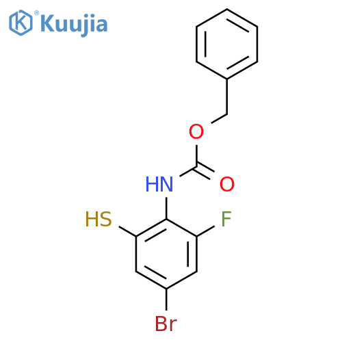 benzyl N-(4-bromo-2-fluoro-6-sulfanylphenyl)carbamate structure