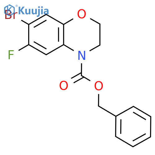 benzyl 7-bromo-6-fluoro-3,4-dihydro-2H-1,4-benzoxazine-4-carboxylate structure