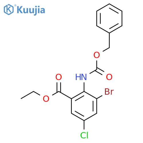 ethyl 2-{(benzyloxy)carbonylamino}-3-bromo-5-chlorobenzoate structure