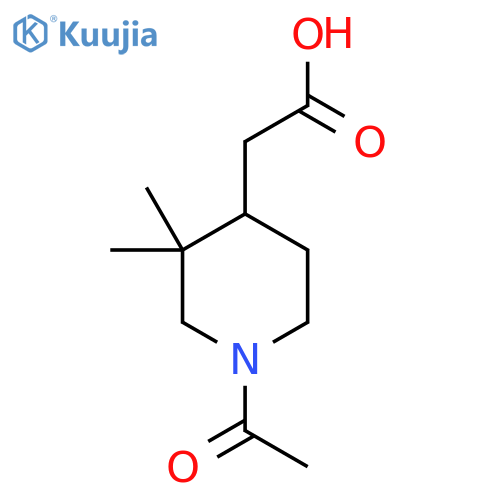 2-(1-Acetyl-3,3-dimethylpiperidin-4-yl)acetic acid structure