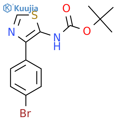 tert-butyl N-4-(4-bromophenyl)-1,3-thiazol-5-ylcarbamate structure