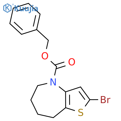 benzyl 2-bromo-4H,5H,6H,7H,8H-thieno3,2-bazepine-4-carboxylate structure