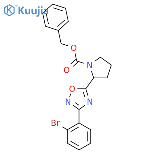benzyl 2-3-(2-bromophenyl)-1,2,4-oxadiazol-5-ylpyrrolidine-1-carboxylate structure