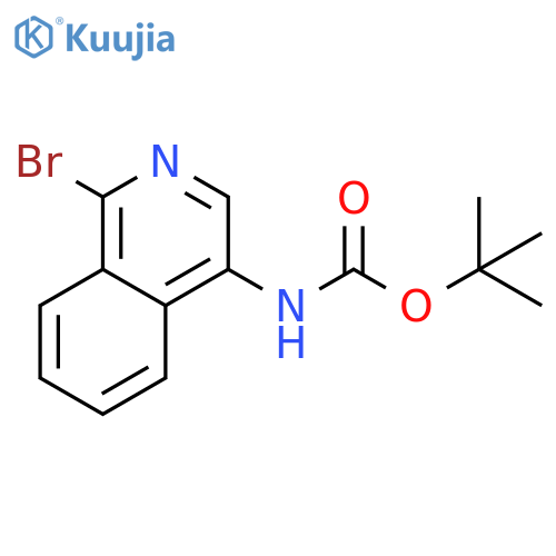 tert-butyl N-(1-bromoisoquinolin-4-yl)carbamate structure
