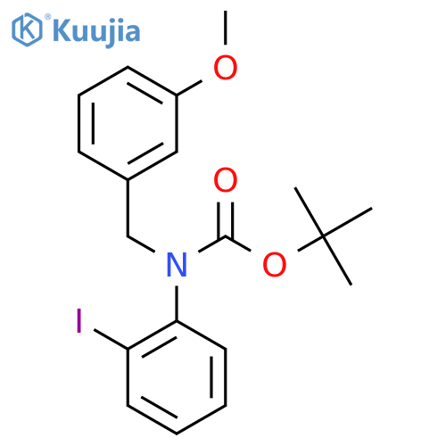 tert-butyl N-(2-iodophenyl)-N-[(3-methoxyphenyl)methyl]carbamate structure