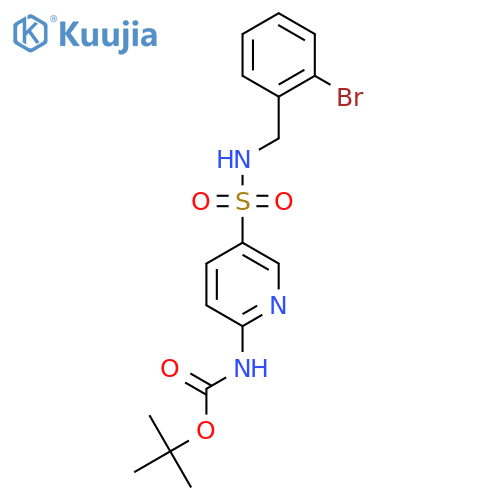 tert-butyl N-(5-{(2-bromophenyl)methylsulfamoyl}pyridin-2-yl)carbamate structure