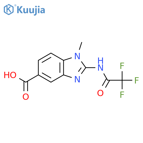1-methyl-2-(2,2,2-trifluoroacetamido)-1H-1,3-benzodiazole-5-carboxylic acid structure