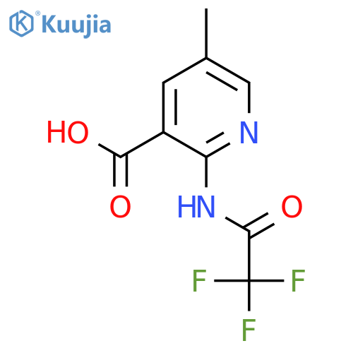 5-Methyl-2-(2,2,2-trifluoroacetamido)pyridine-3-carboxylic acid structure