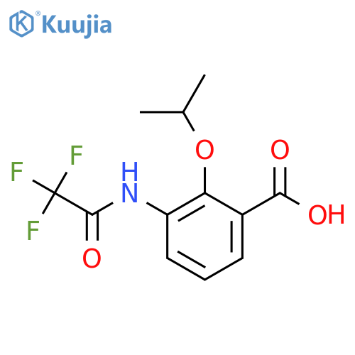 2-(Propan-2-yloxy)-3-(2,2,2-trifluoroacetamido)benzoic acid structure