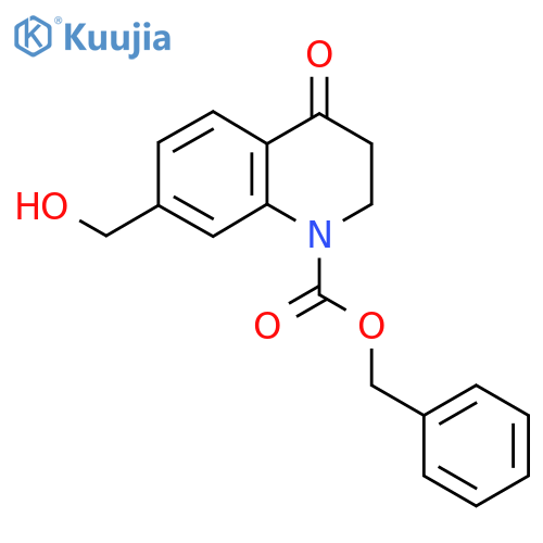 Benzyl 7-(hydroxymethyl)-4-oxo-1,2,3,4-tetrahydroquinoline-1-carboxylate structure