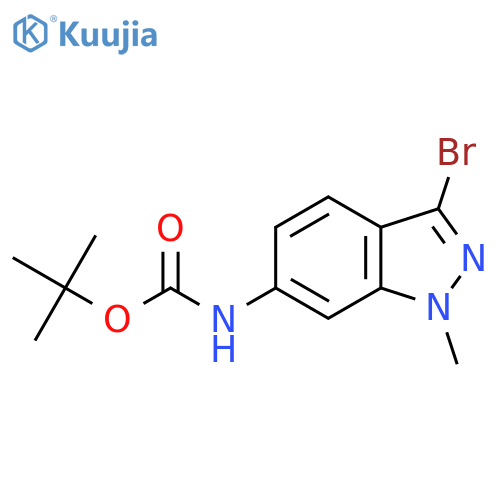 tert-butyl N-(3-bromo-1-methyl-1H-indazol-6-yl)carbamate structure