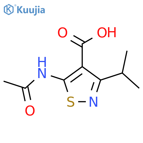 5-Acetamido-3-(propan-2-yl)-1,2-thiazole-4-carboxylic acid structure