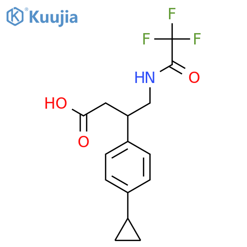 3-(4-Cyclopropylphenyl)-4-(2,2,2-trifluoroacetamido)butanoic acid structure