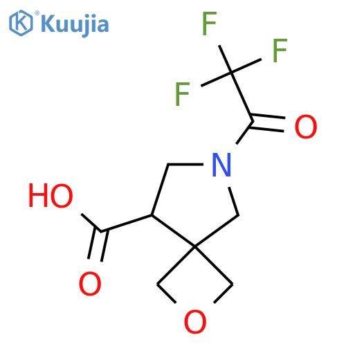 6-(2,2,2-trifluoroacetyl)-2-oxa-6-azaspiro3.4octane-8-carboxylic acid structure