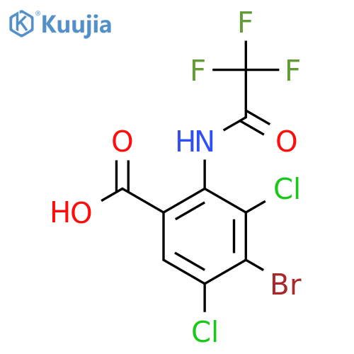 4-Bromo-3,5-dichloro-2-(2,2,2-trifluoroacetamido)benzoic acid structure