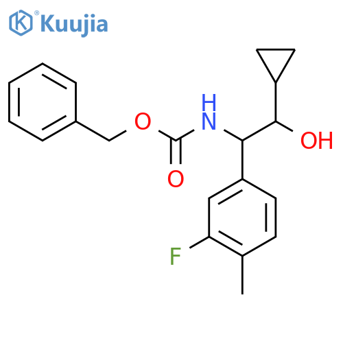 benzyl N-[2-cyclopropyl-1-(3-fluoro-4-methylphenyl)-2-hydroxyethyl]carbamate structure