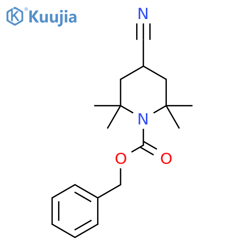 Benzyl 4-cyano-2,2,6,6-tetramethylpiperidine-1-carboxylate structure