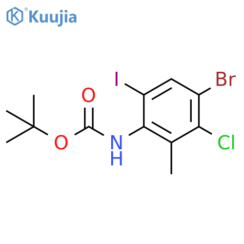 tert-butyl N-(4-bromo-3-chloro-6-iodo-2-methylphenyl)carbamate structure
