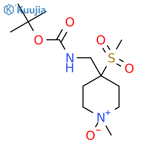 4-({(tert-butoxy)carbonylamino}methyl)-4-methanesulfonyl-1-methylpiperidin-1-ium-1-olate structure