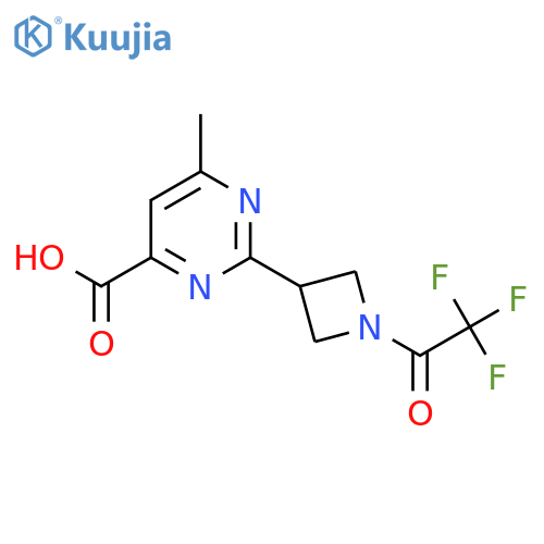6-methyl-2-1-(2,2,2-trifluoroacetyl)azetidin-3-ylpyrimidine-4-carboxylic acid structure