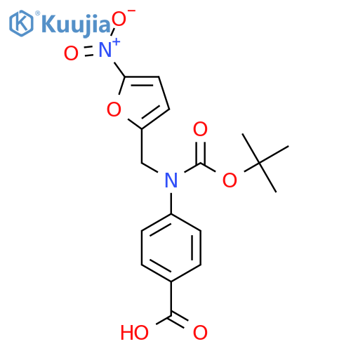 4-{(tert-butoxy)carbonyl(5-nitrofuran-2-yl)methylamino}benzoic acid structure