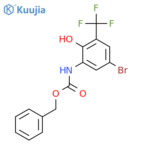 benzyl N-5-bromo-2-hydroxy-3-(trifluoromethyl)phenylcarbamate structure