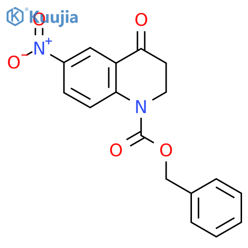 Benzyl 6-nitro-4-oxo-1,2,3,4-tetrahydroquinoline-1-carboxylate structure