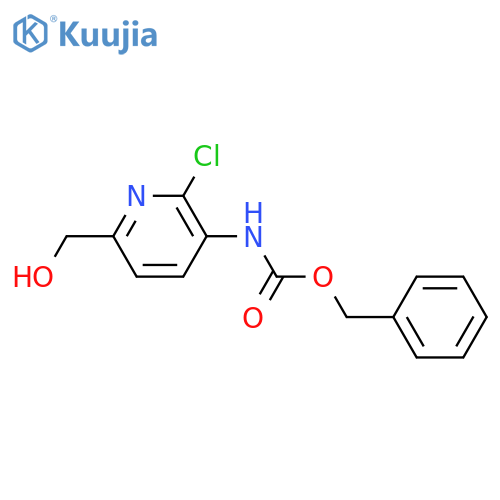 benzyl N-2-chloro-6-(hydroxymethyl)pyridin-3-ylcarbamate structure