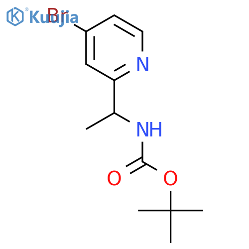 tert-butyl N-1-(4-bromopyridin-2-yl)ethylcarbamate structure