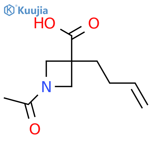 1-Acetyl-3-(but-3-en-1-yl)azetidine-3-carboxylic acid structure