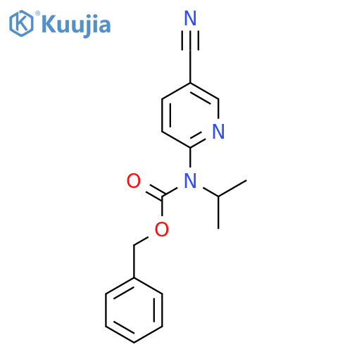 benzyl N-(5-cyanopyridin-2-yl)-N-(propan-2-yl)carbamate structure