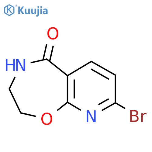 8-bromo-2H,3H,4H,5H-pyrido3,2-f1,4oxazepin-5-one structure