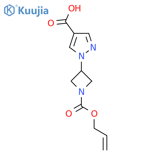 1-{1-[(prop-2-en-1-yloxy)carbonyl]azetidin-3-yl}-1H-pyrazole-4-carboxylic acid structure