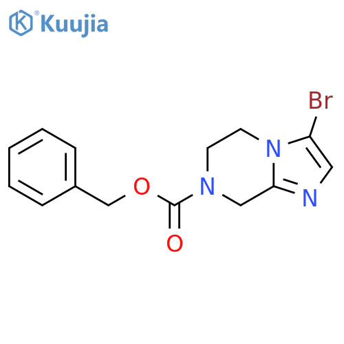 benzyl 3-bromo-5H,6H,7H,8H-imidazo[1,2-a]pyrazine-7-carboxylate structure