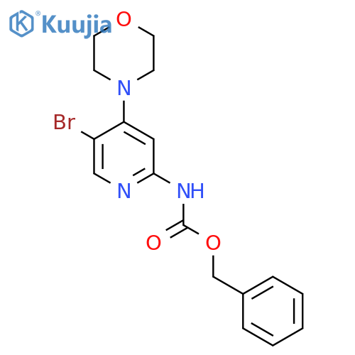 benzyl N-5-bromo-4-(morpholin-4-yl)pyridin-2-ylcarbamate structure