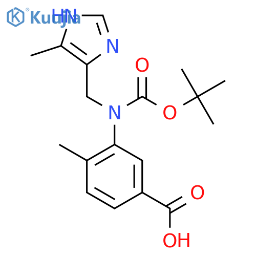 3-{(tert-butoxy)carbonyl(4-methyl-1H-imidazol-5-yl)methylamino}-4-methylbenzoic acid structure