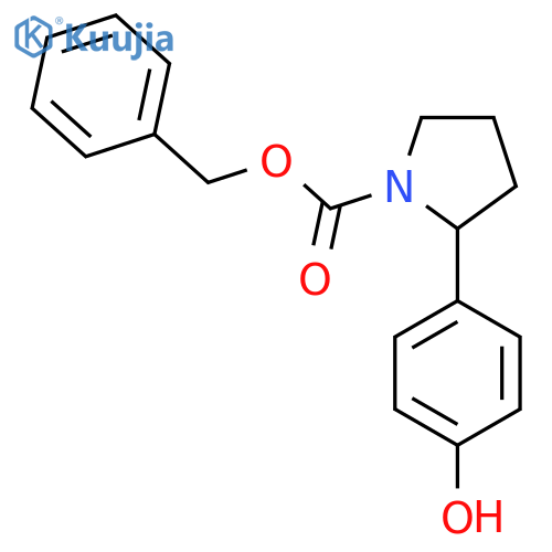 Benzyl 2-(4-hydroxyphenyl)pyrrolidine-1-carboxylate structure