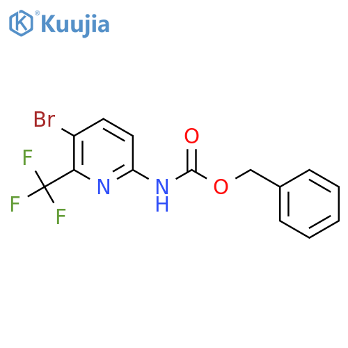 benzyl N-5-bromo-6-(trifluoromethyl)pyridin-2-ylcarbamate structure