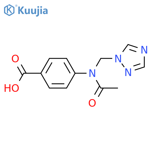 4-{N-(1H-1,2,4-triazol-1-yl)methylacetamido}benzoic acid structure
